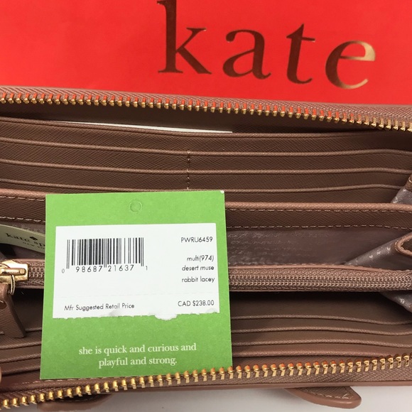 Kate spade rabbit desert muse Lacey wallet NWT - Picture 7 of 7
